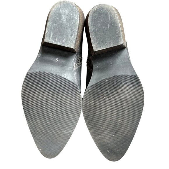 Roan By Bed Stu Gray Leather Distressed Ankle Boots Zip Western Stitching Size 6 - Picture 8 of 9